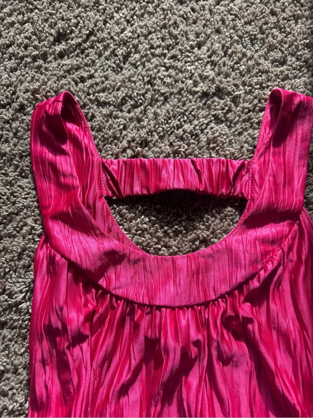 Byer California Fuchsia Pleated Tank Top - Picture 3 of 7